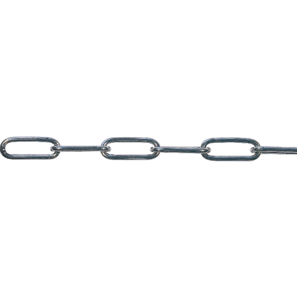 PÖSAMO Schweißkette, DIN 5685, Form C, langgliedrig, galvanisch verzinkt, Rollenware Produktbild img1 L