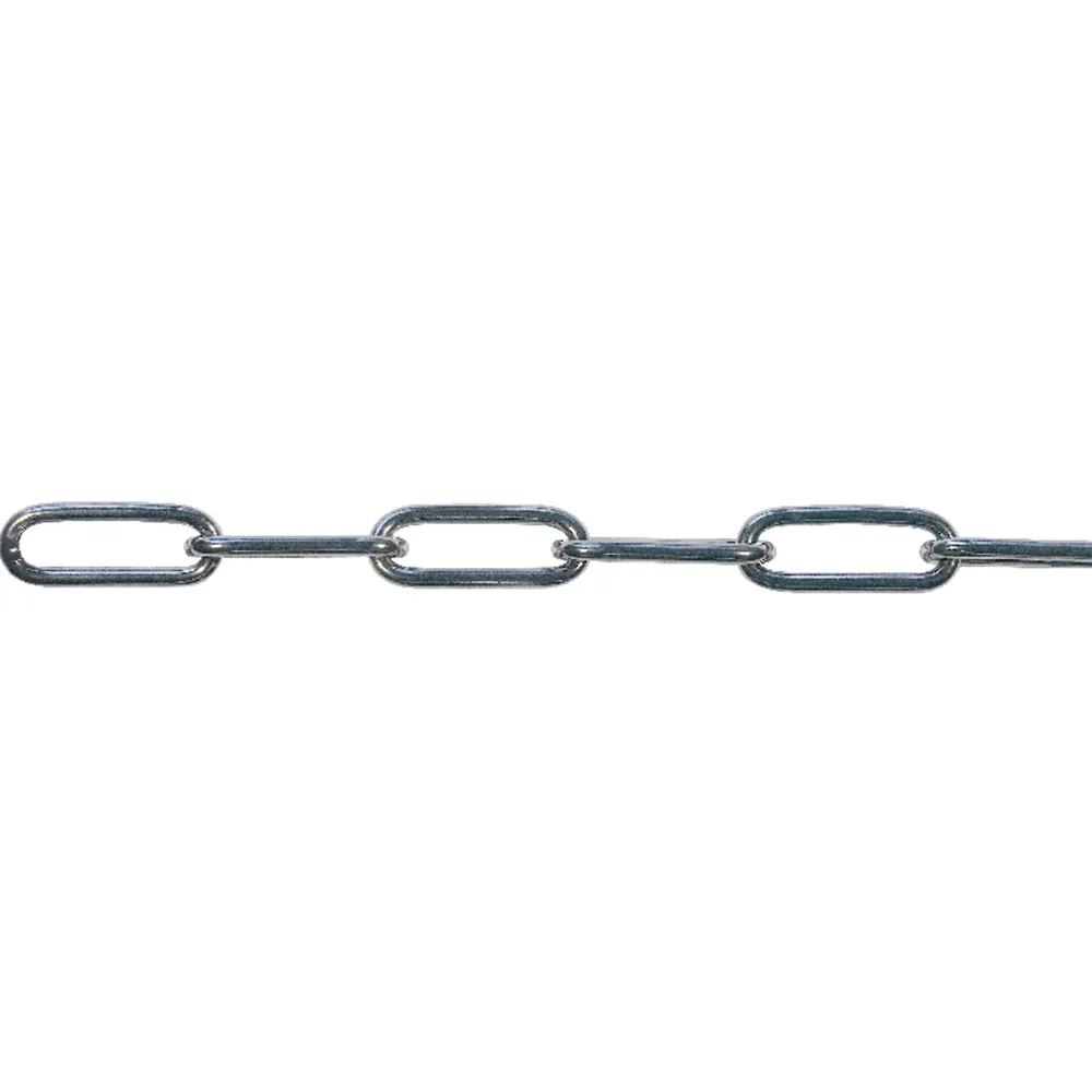 PÖSAMO Schweißkette, DIN 5685, Form C, langgliedrig, galvanisch verzinkt, Rollenware Produktbild img1 L