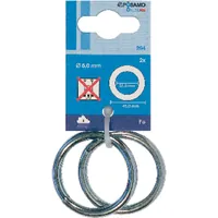 Produktbild von PÖSAMO - Geschweißter Ring Stahl verzinkt 35 x 5mm, 2 Stück