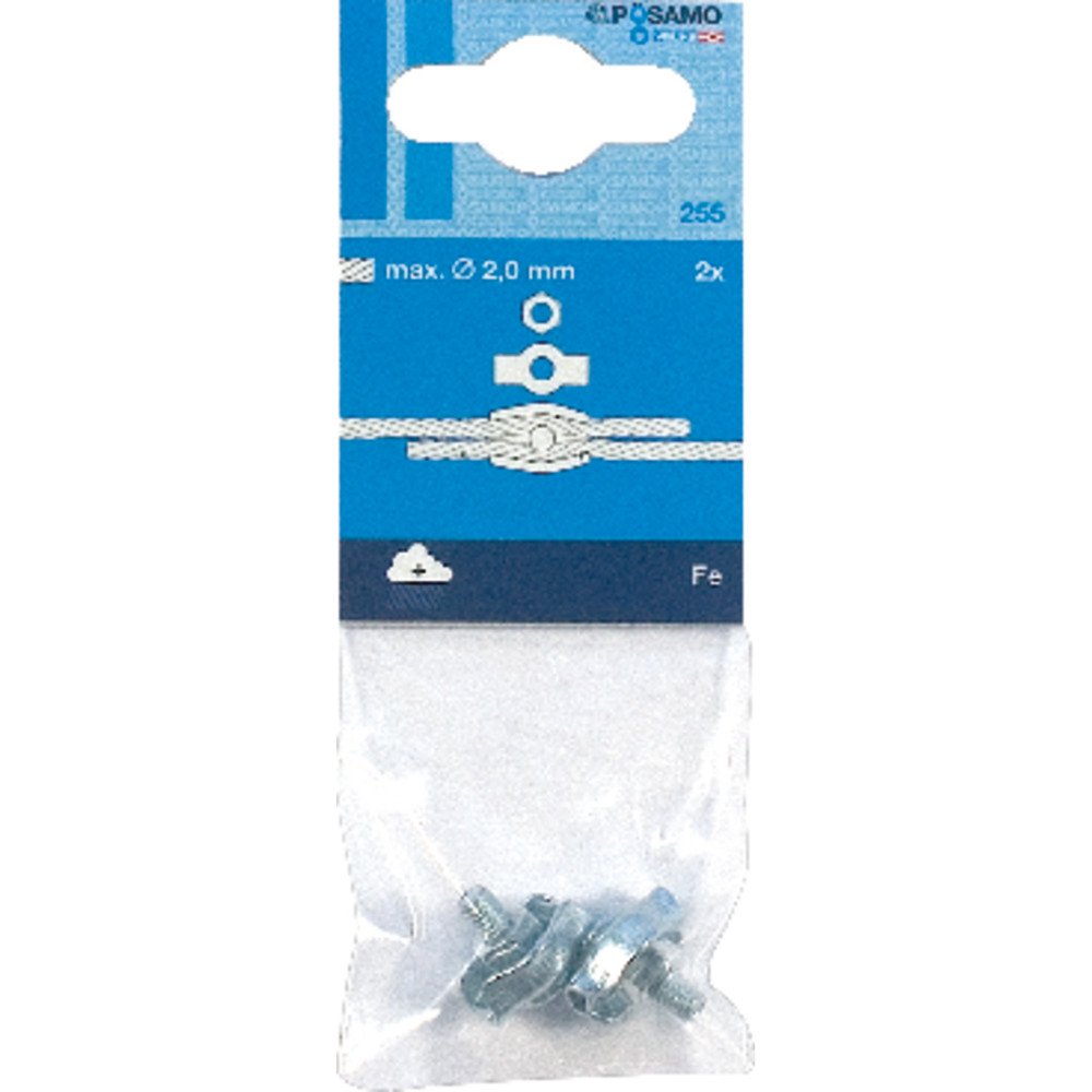 PÖSAMO Simplexklemme Stahl-verzinkt 2mm, 2 Stück Produktbild img1 L