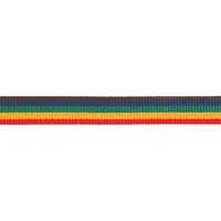 Produktbild von PÖSAMO - Gurtband PP 25mm Rolle 100m (250x110)schw.-gelb