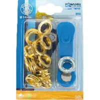 PÖSAMO Öse und Scheibe Messing-vernickelt (SB) 14,0mm, 12 Stück Produktbild