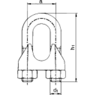 Produktbild von PÖSAMO - Drahtseilklemme verzinkt 5mm, 12 Stück Box