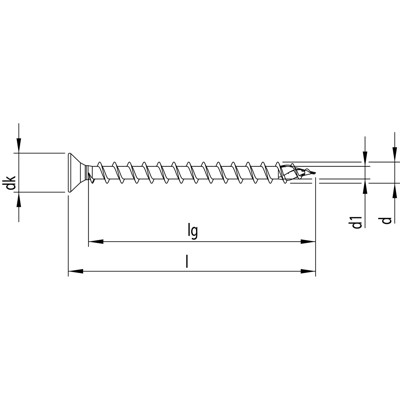 Produktbild von HECO-TOPIX® - Senkkopf-Holzbauschraube Stahl blau verzinkt VG T-Drive T 25, 4,5
