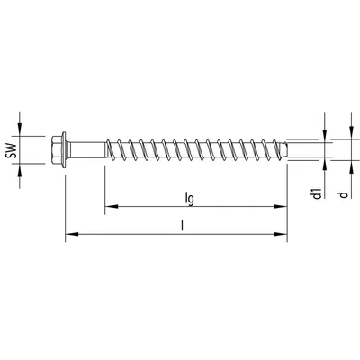 Produktbild von MULTI-MONTI® - MULTI-MONTI-plus SS Sechskantkopf St zn SW 21, 16x120mm/ 20mm