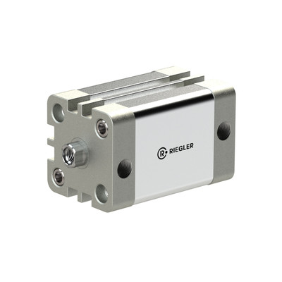 Produktbild von RIEGLER - Kompaktzylinder, doppeltwirkend, IG, Ø125, Hub90, G1/4, ISO21287 (15.