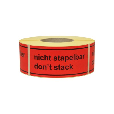 Produktbild von null - Hinweis Etiketten "nicht stapelbar"