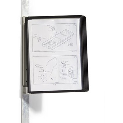 Produktbild von DURABLE - Sichttafelwandhalter VARIO MAGNET WALL 5 591401 +5Tafeln schwarz