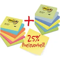 Post-it Haftnotiz Promotion Rainbow 654ENDRP sortiert 12er-Pack Produktbild