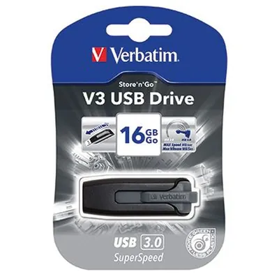 Produktbild von Verbatim® - USB-Stick Store n Go V3 49172 16GB USB3.0 grau