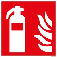 Produktbild von NOBRAND - Brandschutzzeichen F001 "Feuerlöscher" PVC 200x200mm