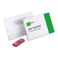 Produktbild von DURABLE - Namensschild 811719 90 x 54mm Hartfolie transparent 25 Stück/Pack