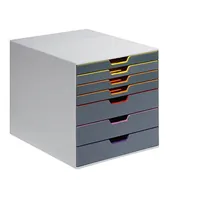 Produktbild von DURABLE - Schubladenbox VARICOLOR 7 760727 7Schubfächer grau/farbig
