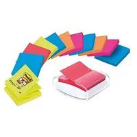 Post-it Haftnotizspender PRO-W12N weiß +12xSuper Sticky Z-Notes sort. Produktbild