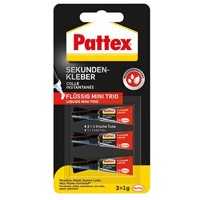 Produktbild von Pattex® - Sekundenkleber Mini Trio 3x1g