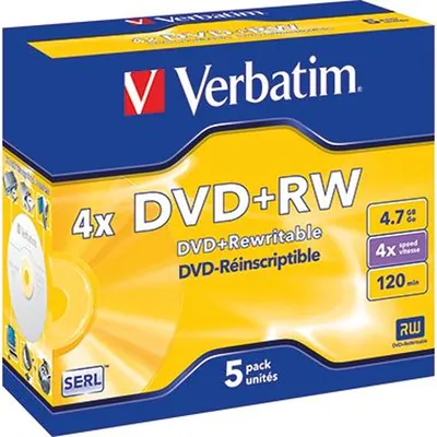 Produktbild von Verbatim® - DVD+RW 43229 4x 4,7GB 120Min. Jewelcase 5er-Pack