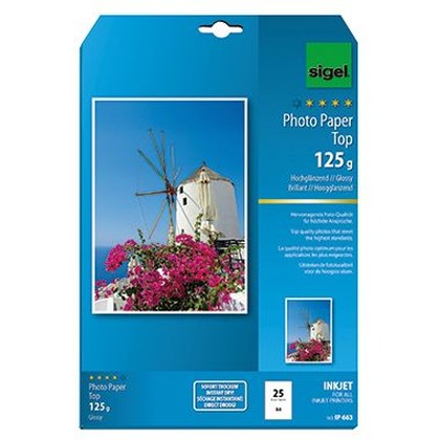 Produktbild von sigel® - Fotopapier IP663 DIN A4 125g hochweiß 25 Blatt/Packung