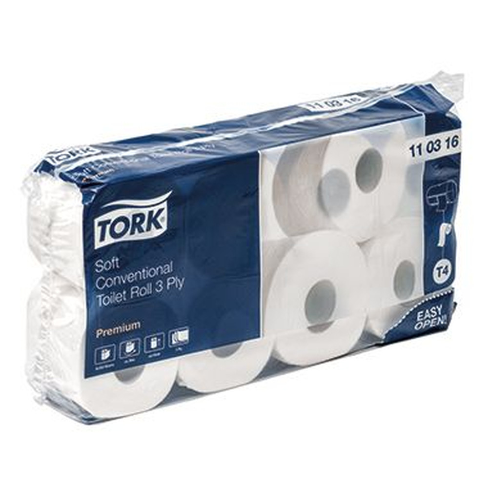 TORK® Toilettenpapier Premium 110316 3-lagig weiß 8 Rollen Produktbild img1 L