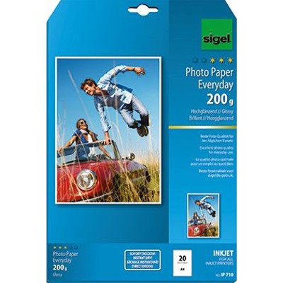 Produktbild von sigel® - Fotopapier Everyday-plus IP710 DIN A4 200g weiß 20 Blatt/Packung