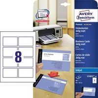 Produktbild von AVERY™ Zweckform - C32015-10 Visitenkarten 85 x 54 mm, 80 Karten/10 Bogen