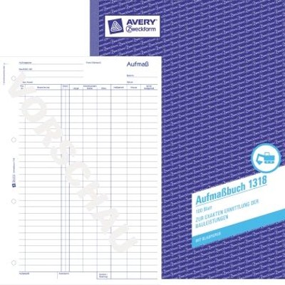 Produktbild von AVERY™ Zweckform - 1318 Aufmaß, A4, 100 Blatt