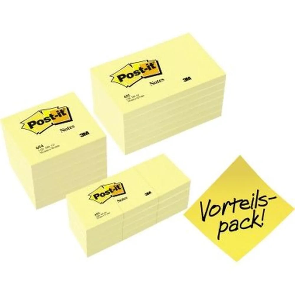 Post-it Haftnotiz Promotion Sparset 654655P gelb 24er-Pack Produktbild img1 L
