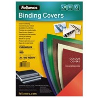 Produktbild von Fellowes - Deckblatt Chromolux 5378303 DIN A4 rot 100 Stück/Packung