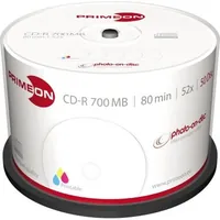 Produktbild von PRIMEON - CD-R 2761105 52x 700MB 80Min. Spindel 50er-Pack