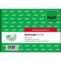 Produktbild von sigel® - Quittung SD022 DIN A6 quer selbstdurchschreibend 2x40 Blatt