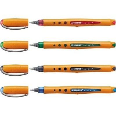 Produktbild von STABILO® - Rollerball bionic worker fine 2016/46 0,3mm Kappenmodell schwarz