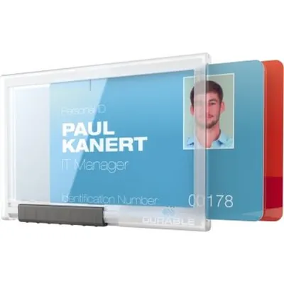 Produktbild von DURABLE - Kartenhalter PUSHBOX DUO 892119 10er-Pack