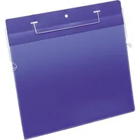 DURABLE Kennzeichnungstasche 175407 Bügel A4 quer dunkelblau 50er-Pack Produktbild