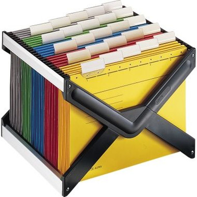 Produktbild von LEITZ® - Hängekorb 19100089 max. 40 Mappen Polystyrol/Alu dunkelgrau