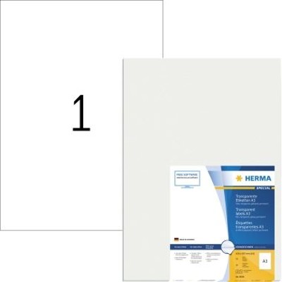 Produktbild von HERMA - Etikett Premium 8694 297x420mm transparent 50er-Pack