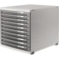 Produktbild von HAN - Schubladenbox CONTUR 1510-19 DIN B4 10Schübe geschloss. lgr/d.gr