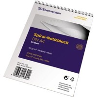 Produktbild von Soennecken - Notizblock 1118 DIN A4 60g kariert 50 Blatt weiß