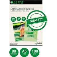 Produktbild von LEITZ® - Laminierfolie 33817 DIN A5 80µm 100 St./Pack.