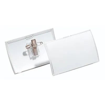 Produktbild von DURABLE - Namenschild Click Fold 821119 75 x 40mm transparent 25 Stück/Pack