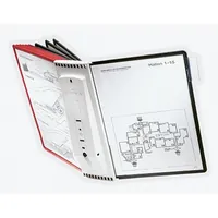 Produktbild von DURABLE - Sichttafelständer SHERPA Wall 10 563100 DIN A4 schwarz/rt
