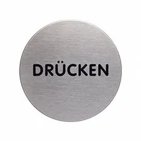 Produktbild von DURABLE - Piktogramm PICTO 490061 DRÜCKEN metallic silber