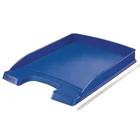 Produktbild von LEITZ® - Briefablage Flach Plus 52370035 DIN A4 stapelbar Polystyrol blau