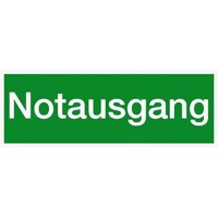 Produktbild von null - Hinweisschild "Notausgang" langnachleuchtend PVC 297x105mm