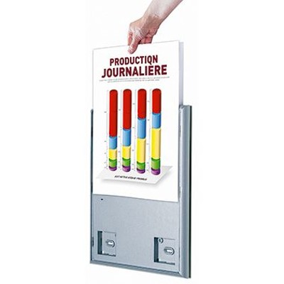 Produktbild von Paperflow - Infodisplay 4066X4.35 DIN A4 aluminium 4er-Pack