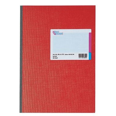 Produktbild von König & Ebhardt - Kladde 8614272 DIN A4 kariert 96 Blatt rot