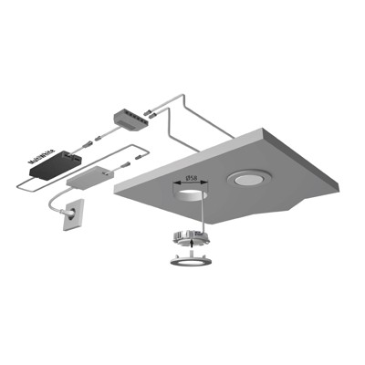 Produktbild von HALEMEIER - Möbel-LED Spot-Leuchten, MultiLite Flood, warmweiß, aluminiumoptik