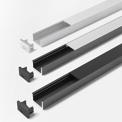 Produktbild von HALEMEIER - Möbel-Einbauprofil,L 3000mm, ChannelLine D2, silberfarbig, Abd. opa
