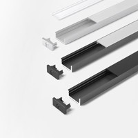 Produktbild von HALEMEIER - Möbel-Einbauprofil,L 2000mm, ChannelLine D, schwarz, Abd. schwarz