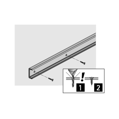 Produktbild von HALEMEIER - Möbelkanten-Einbauprofil,L 2000mm, ChannelLine A, silberfarbig, Abd