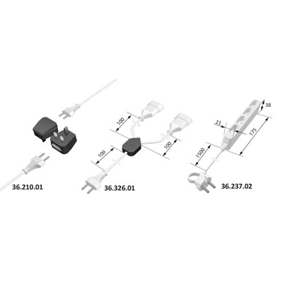 Produktbild von HALEMEIER - 4-fach Verteiler,für Euroflachstecker,weiß