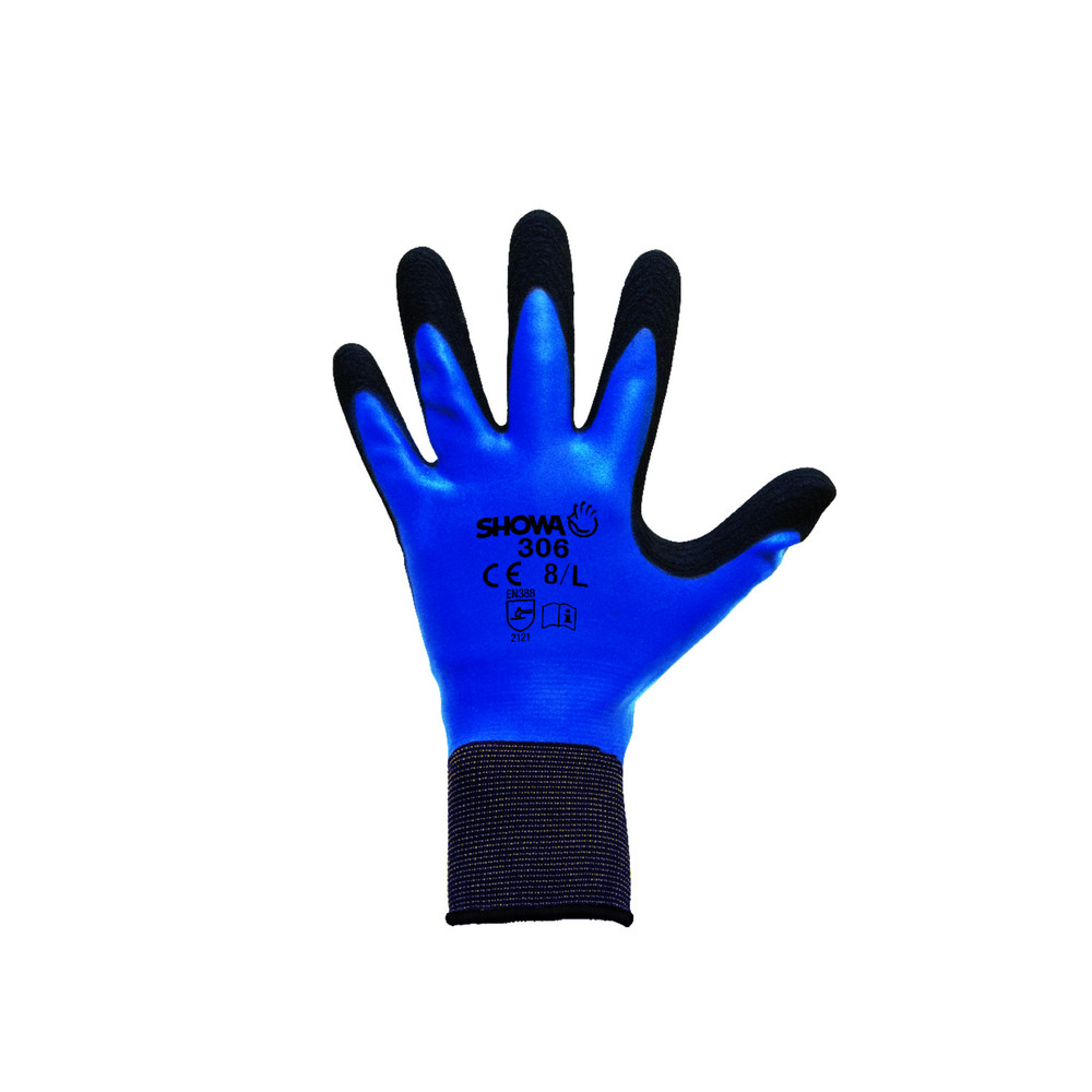 SHOWA® Handschuh 306, blau/schwarz, Größe 8 (L) Produktbild img1 L